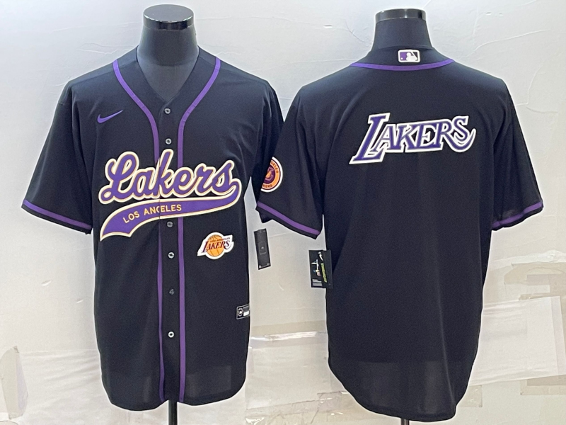 Nike 2023 Men Los Angeles Lakers Blank Black NBA Jersey style 1->los angeles lakers->NBA Jersey